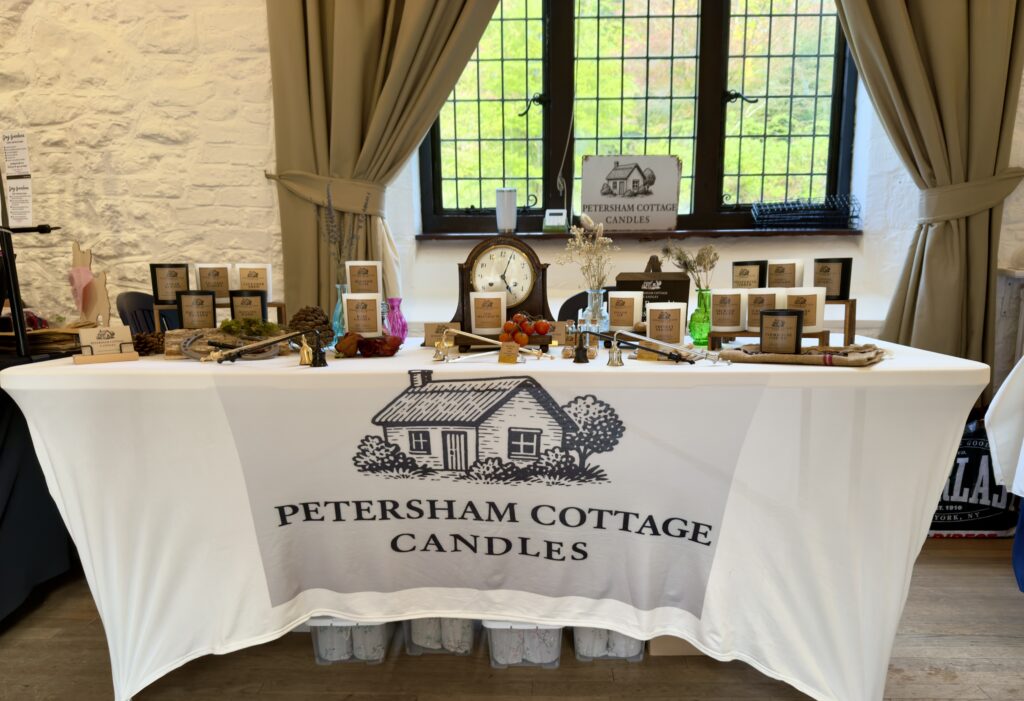 Petersham Cottage Candles table setup at Stourhead Craft Fair