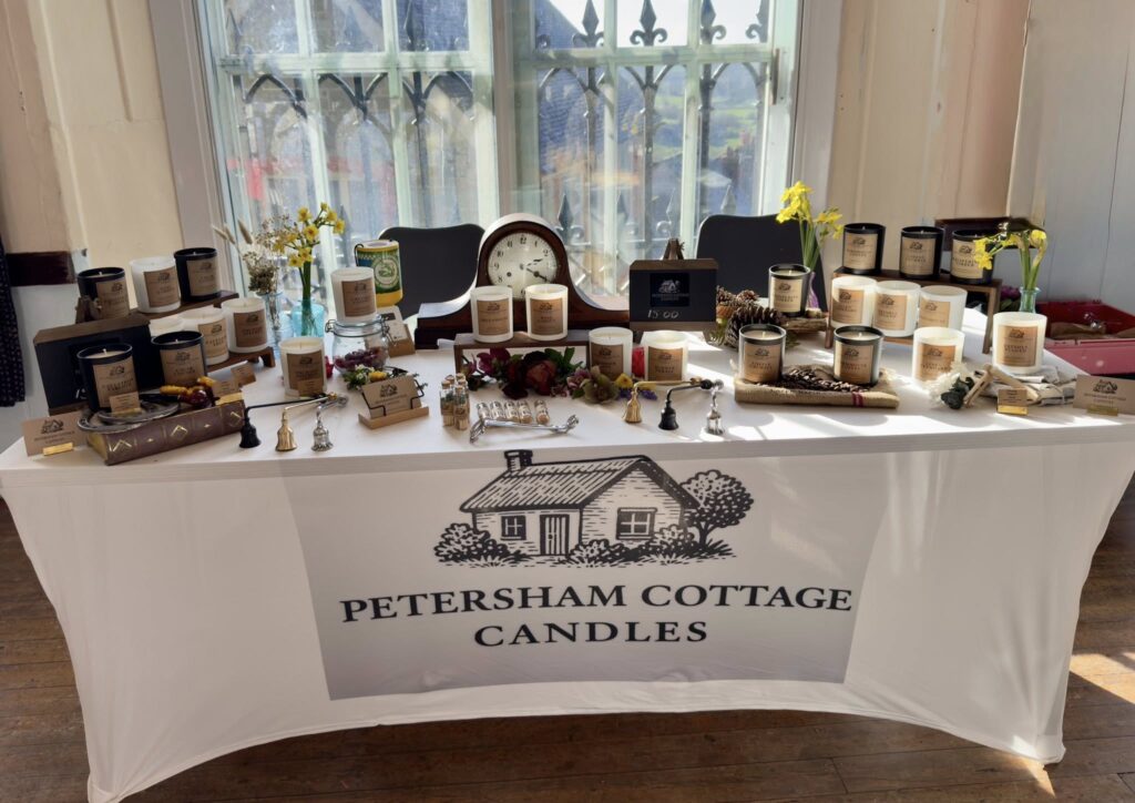 Petersham Cottage Candles Table Display At Shaftesbury Emporium